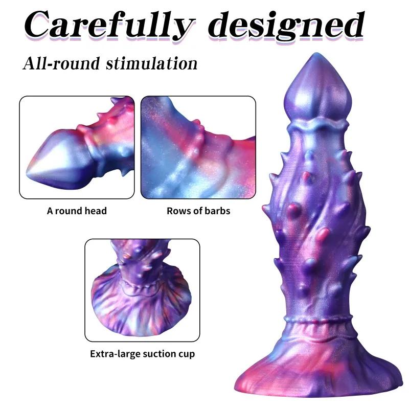 Pichlavé anální dildo Obrovský anální kolík Anální kolík Monstrózní dildo Stimulátor G-bodu Masáž prostaty Falešné dildo Anální kolík Sexuální hračky 18+