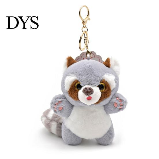 Puppe Schlüsselanhänger Waschbär 3D Augen Niedlich Langer Schwanz Plüschtiere Schmuckstück Weiches Hängendes Stofftier für Schlüsselanhänger Anhänger Rucksack Dekoration Mädchen Geschenk Plüsch