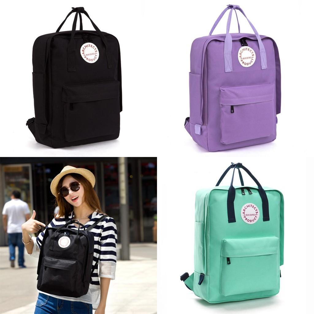 Man Er Wei Letter Print Oxford Cloth Dualcompartment Backpack For Casual Travel And Students