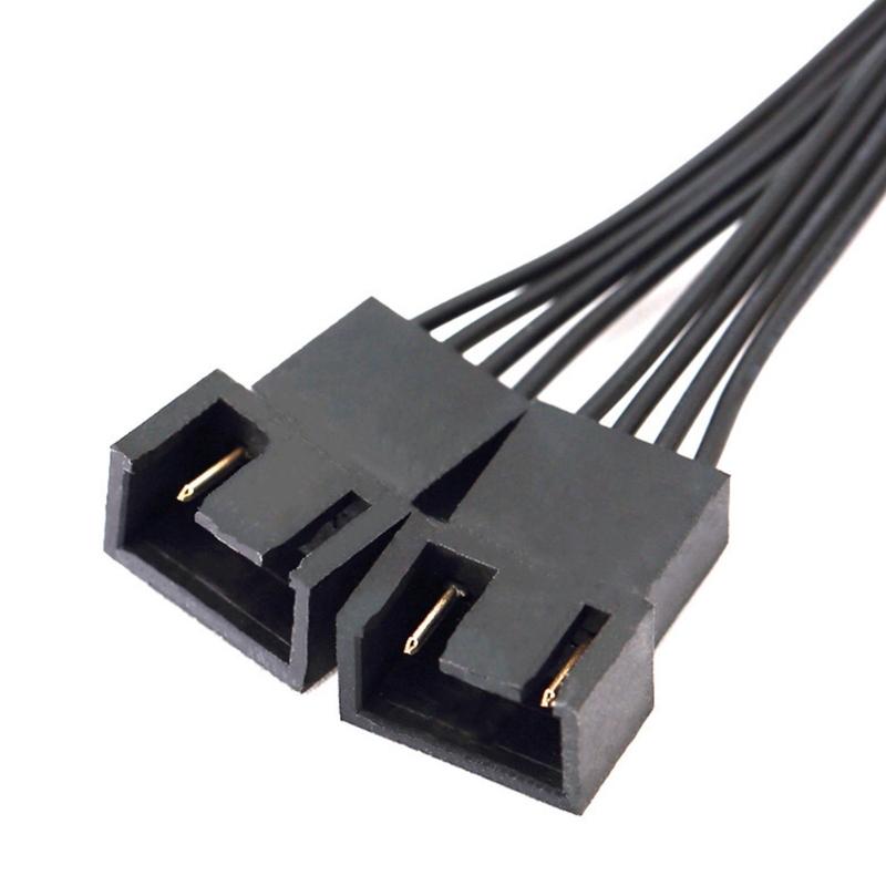 Flexible PVC 2Way Computer Fan Splitter 4Pin Pwms Fan Splitter Cable Thermals Monitoring For Enhances PC System Cooling