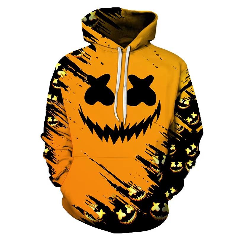 Funny Mens Halloween Smiling Face Hoodie 3d Print Men Hooded Sweatshirt Men's Clothing Men Oversized Sweatshirts Hoodie