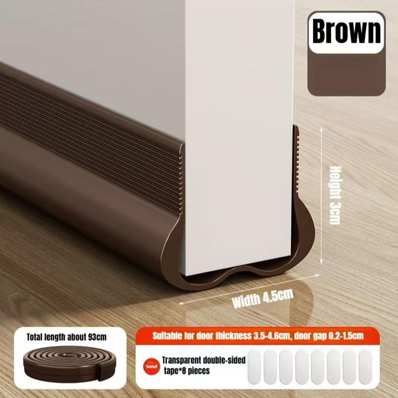 Flexible Door Bottom Sealing Strip Door Gap Soundproofing Wind and Dust Proof Weather Strip Under Door Draft Stopper Tape 93cm