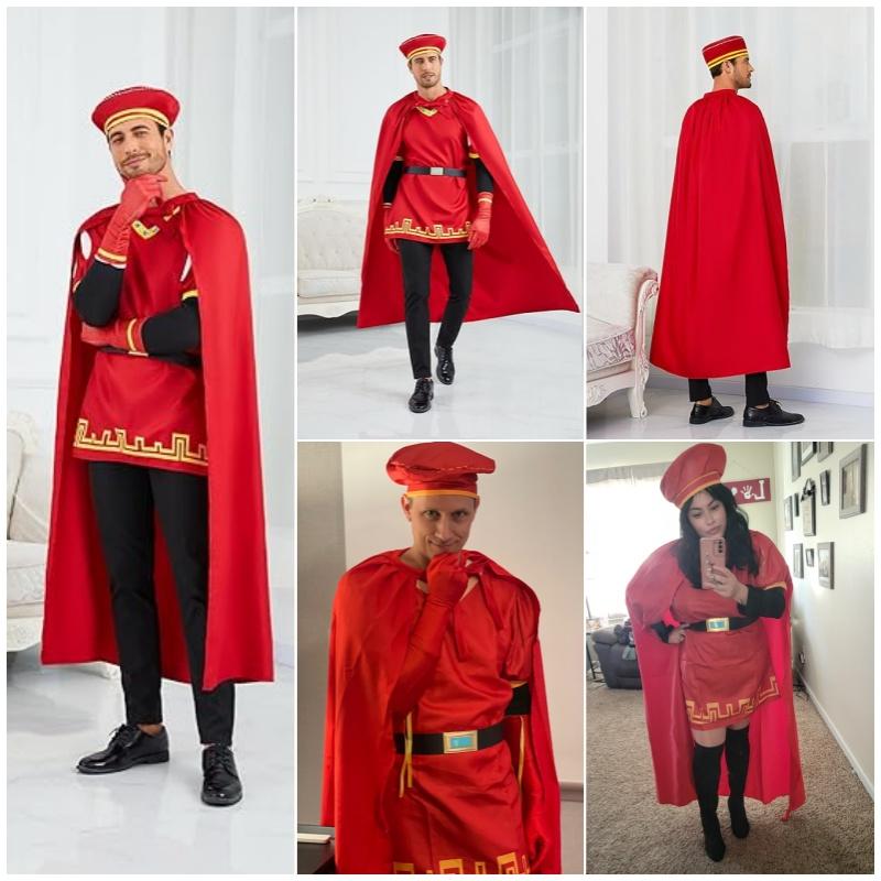 Lord Farquaad Cosplay Costume Shrek Carnival Uniform Adult King Hat Outfits Halloween Role Playing Holiday Party Costumes Adults