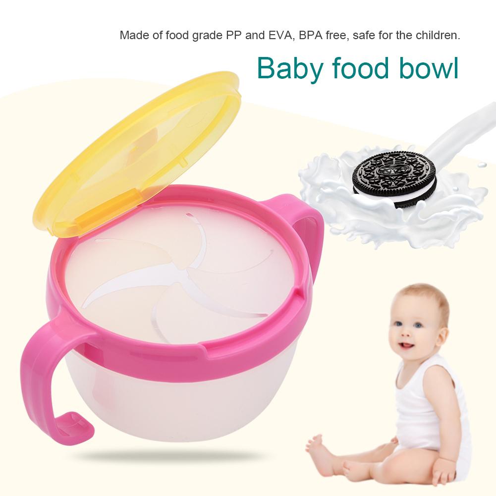 BPA Free Dual handle Spill proof Food Bowl Snack Container for Children Baby Toddlers