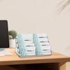 8 Slot Acrylic Business Card Holder for Desk Clear Stand Desktop Plastic Business Card Display for Exhibition, Home and Office