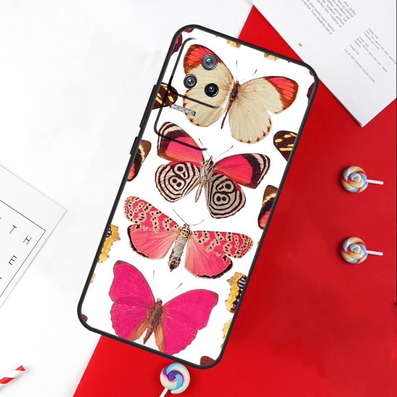 Butterfly Flower Cover For Xiaomi 14T 11T 12T 13T Pro 13 14 15 Ultra POCO X7 Pro X3 X5 X6 F5 F6 M6 Pro Case
