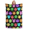Soft Warm Blanket Travel Office Sprunki Cute Characters Seamless Pattern Throw Blanket  Flannel Bedspread For Sofa Bed Cover