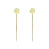 PONYKISS  Silver Colorful Rose Cute Plant Stud Earring for Women Minimalist Fine  Piercing Screw Bead Accessories