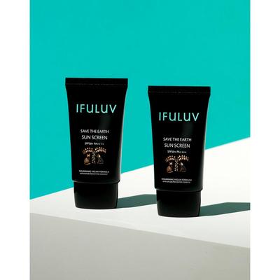 1+1 E-Pureup Crème solaire non collante, hypoallergénique, végane, douce 40 ml x 2 (SPF50 +)
