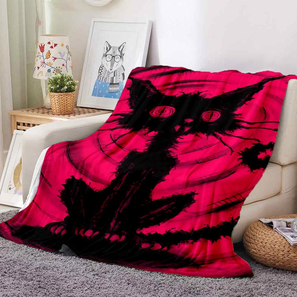 1pc Cat Eyes Monster Blanket, Lightweight Flannel Throw Blanket For Sofa, Bed, Travel, Camping, Living Room, Office, Couch, Chair, And Bed