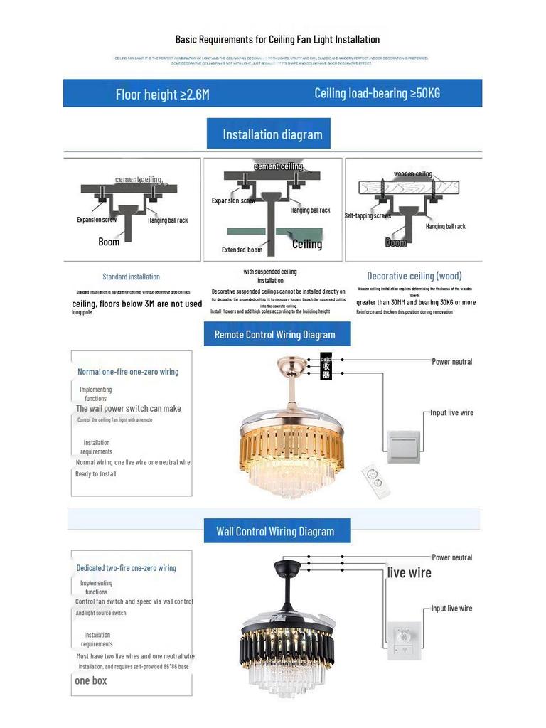 European Crystal Ceiling Fan Chandelier: Luxury Invisible Fan for Bedroom, Dining, or Living Room