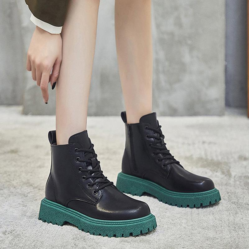 Martin Boots New Fashion Women Casual Short Boots Ins Trend Leather Boots Walking Boots