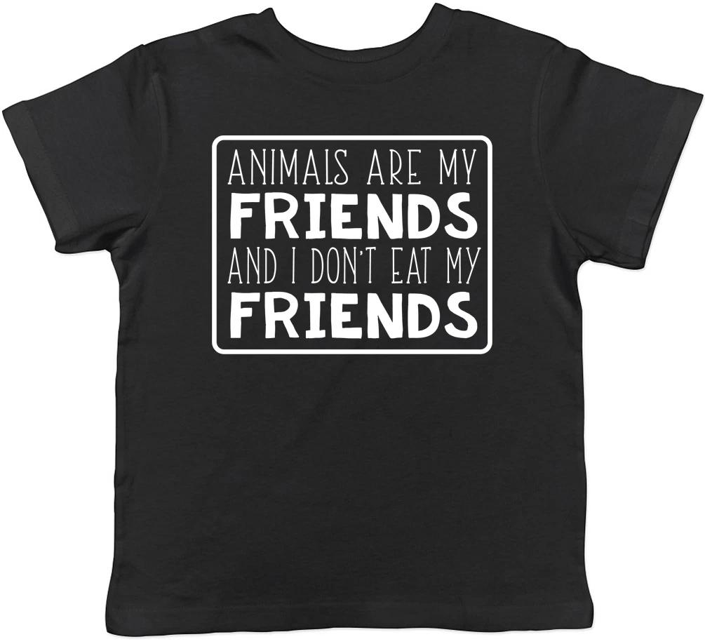 Animals are my Friends & I don t eat my Friends Vegetarian Children Kids T-shirt 120