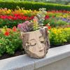 Handmade Girl Face Stump Planter 5" Resin Head Tree Stump Flower Vase with Drainage Hole for Outdoor Garden Patio Desk Decor