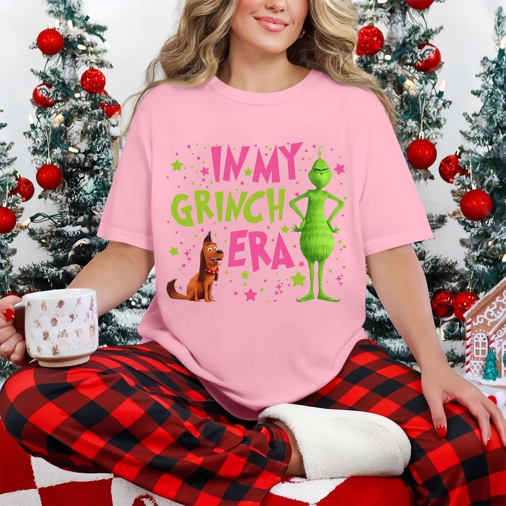 Women's Casual Printed T-Shirt Round Neck Pullover Short Sleeve Top