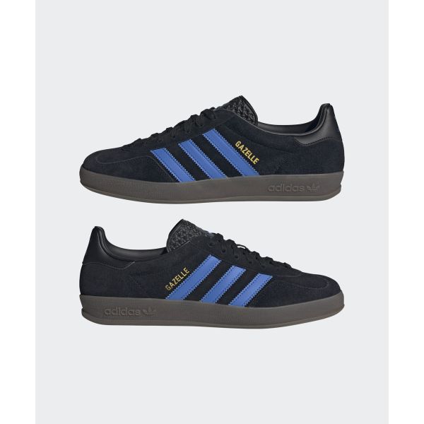 adidas Gazelle Indoor Czarne Niebieskie Guma Męskie Trampki Core-Black JQ2692