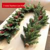 Christmas Encryption 2.7m Flocked Vine Door Hanging Decoration