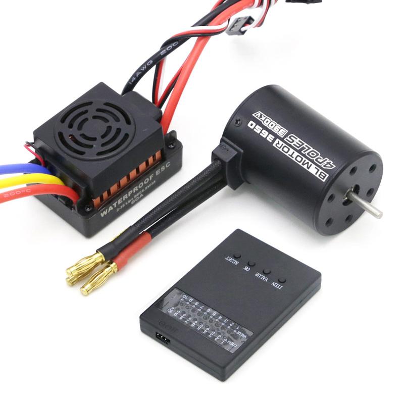 Motor RC Impermeabil 3650 3100KV 3900KV 4300KV KV5200 Motor Fără Perii cu Placă de Programare ESC 60A Combo pentru Mașină Camion Jucărie RC 1/10