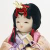 Hina Wooden Doll Single Doll with Round Doll, "Kotohoki" Mikoto, Tray, Natural, KTH-3203E2