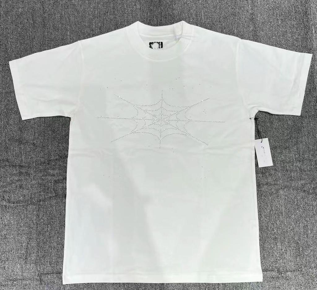 T-shirt Unisex con Stampa di Lettere in Schiuma Hip Hop Euro-Americano: Scollo Rotondo, Manica Corta, Design alla Moda