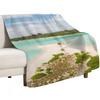 beach themed for home Throw Blanket Easy Care Comfortable Blanket for Couch