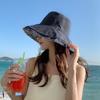 Solid Color Summer Sun Hat Double-Sided Sunscreen Visor Cap Portable Women Fisherman Hat  Girl