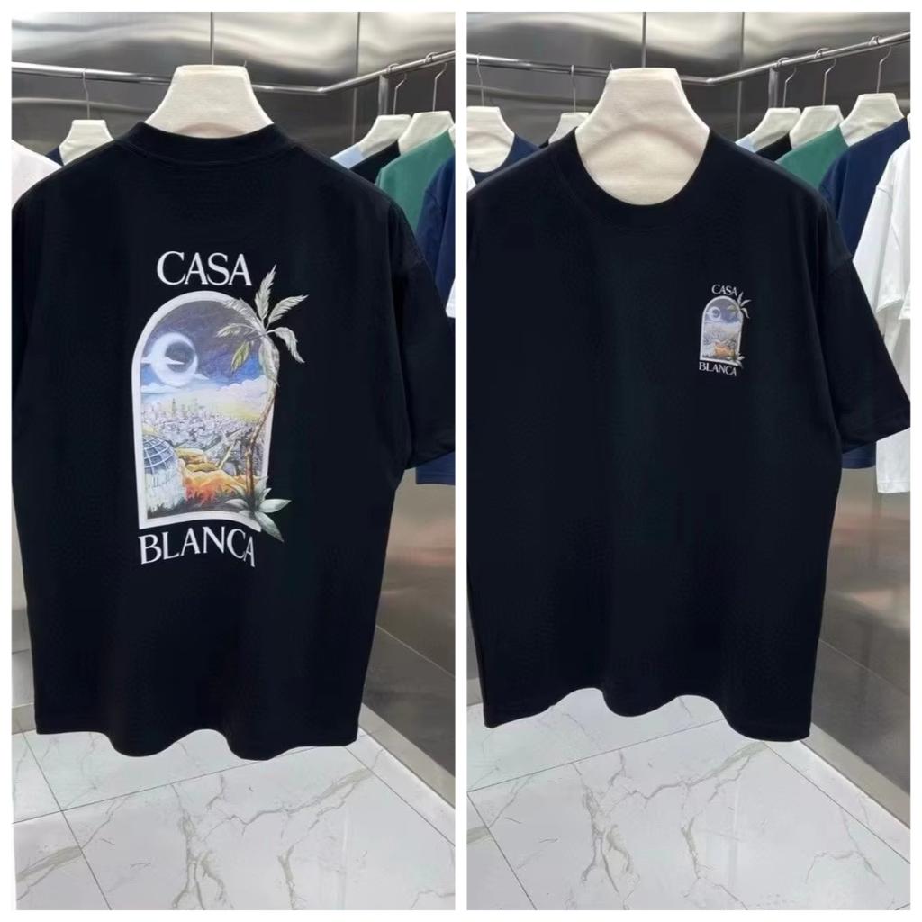 2025 Neues Hochwertiges Lässiges Rundhals Kurzarm T-Shirt Sommer Neues Druckmuster Locker Unisex und Damen Styles