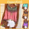 Comfortable Plus Size Women's Floral Print Cami Tops With Strappy Design For Summer