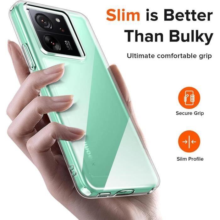 Coque pour Xiaomi 13T/13T Pro - Silicone Transparent - Protection Antichoc + 2 Verres Trempés