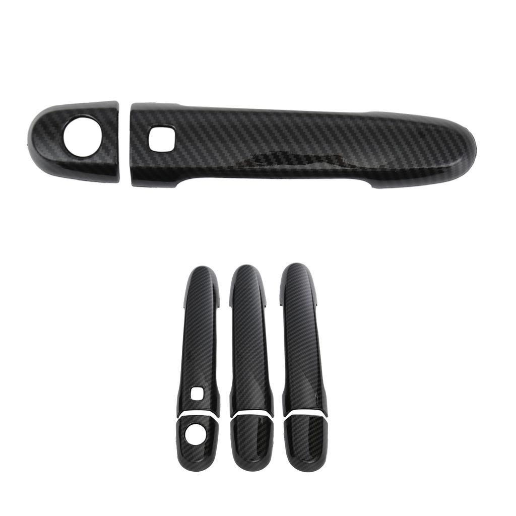 Exterior Door Handle Cover Complete Kit Carbon Fiber Decor Fit for Prius 20 2005‑2010