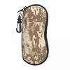 Desert Digital Camo Sunglasses Soft Case Neoprene Zipper Military Camouflage Shell Eyeglass Case Protective Box For Glasses