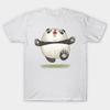 Asian Size Cotton Unisex Tshirt Print T-shirt Happy Panda T-shirt No-Cut Print Regular Fit