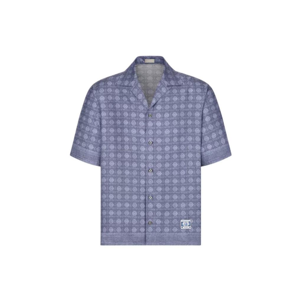 Dior Shirts Men's Blue Cuban Collar Moderate Other 493C510A6250-C580