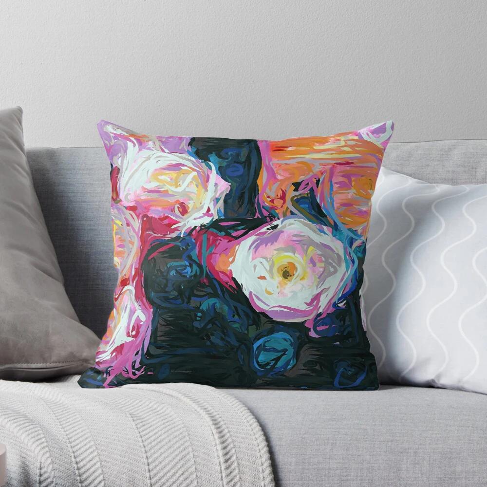 Simple Bedroom Living Room Decoration Sofa Bed Pillowcase Abstract Human Animal Flower Pattern Home  Cushion Cover