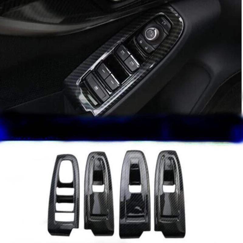 For Subaru Impreza XV 2018-  carbonfiber accessories Gear Shift Panel knob cover door handle window lift button switch cover