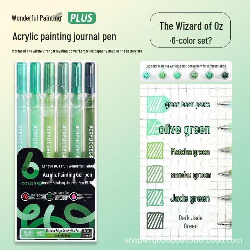 

Blue Fruit PLUS Edition 90-Color Acrylic Painting & Outlining Journal Pen Set