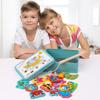 Gioco di Pesca Magnetica in Legno Montessori Puzzle di Pesca Magnetica Giocattoli Educativi Per Bambini Giocattolo per l'Allenamento delle Abilità Motorie