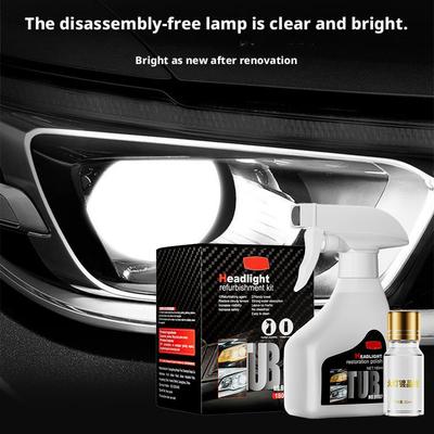 Automotive Headlight Restoration Płyn polerski bez szlifowania do pożółkłych świateł Powłoka kryształowa Środek naprawczy Atomizacja Spra P5U5
