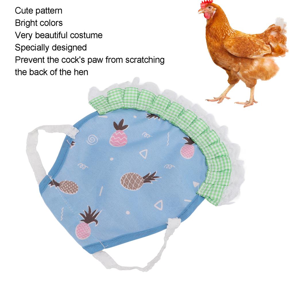 Hühnersattel Süßer Schützender Bunter Haustier-Hühner-Schürze mit Elastischen Bändern für Geflügel