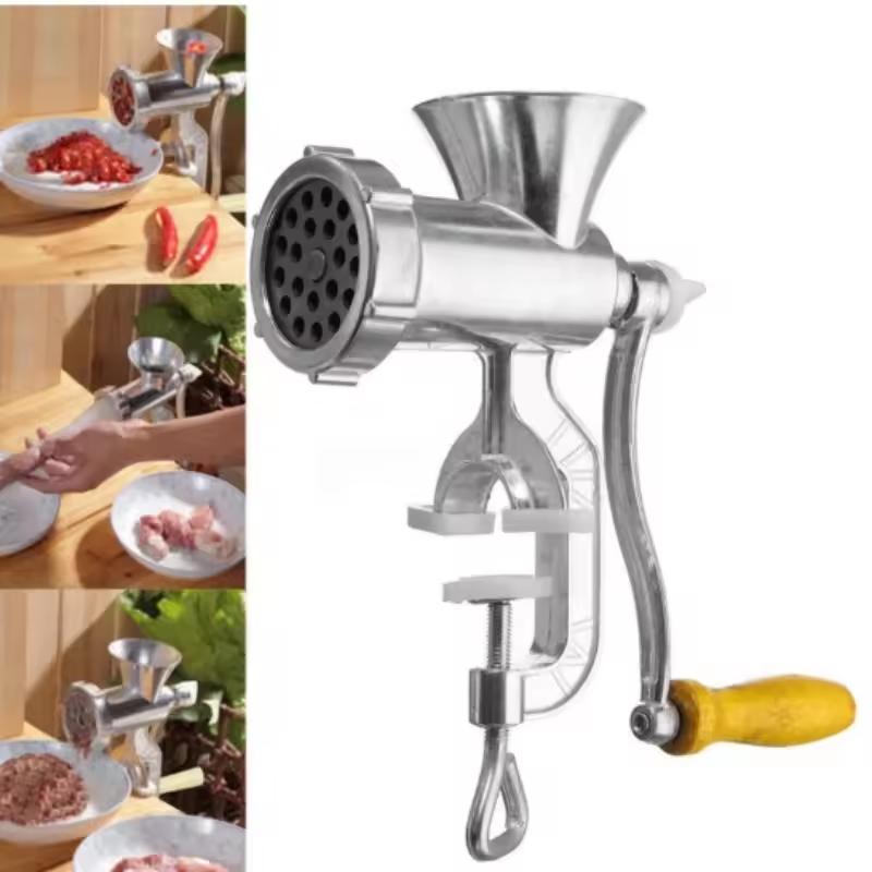 Household manual meat grinder 1PCS hand crank homemade sausage machine sausage machine cutting chopping chili grinding stirring vegetable chopper