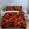 Fiery Lava Pattern Bedding Set Bedding Duvet Cover Set Duvet Cover Pillowcases Home Decor (1 * Duvet Cover 2 * Pillowcases, without duvet insert)