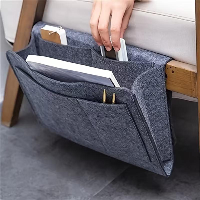 Bolsa Colgante de Almacenamiento para Mesita de Noche Bolsa de Almacenamiento para Teléfono Móvil Mando a Distancia Pañuelos Bolsa Colgante para Almacenamiento de Libros en la Mesita de Noche Bolsa de Almacenamiento para Artículos Varios Artículos para el Hogar