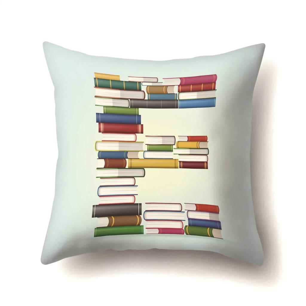 Bedroom Living Room Sofa Pillow Library Cushion Cover Creative English Alphabet Pillowcase
