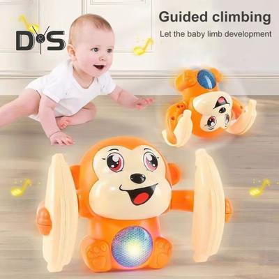 Babyspielzeug Affe Krabbelspielzeug Pädagogisches elektrisches Roll- und Leucht-Affe-Spielzeug mit Leuchtgeräuschen Sprachaktivierter Modus Interaktives sensorisches Spielzeug für