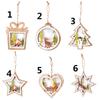 New Gift DIY Craft Christmas Tree Pendant Xmas Ornament Wood Hanging Snowman Snowflake Elk
