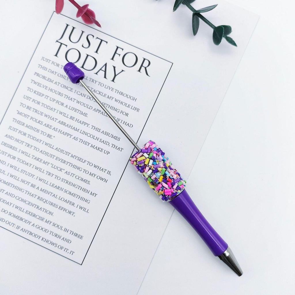 Cute Rotating Bead Pen - Colorful Candy Needle DIY Party Pen