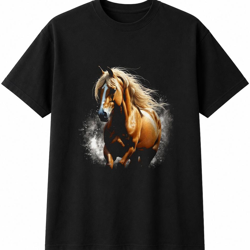 Graphic Palomino Horse Mens Womens T-Shirt Equestrian Pony Unisex Novelty Gift