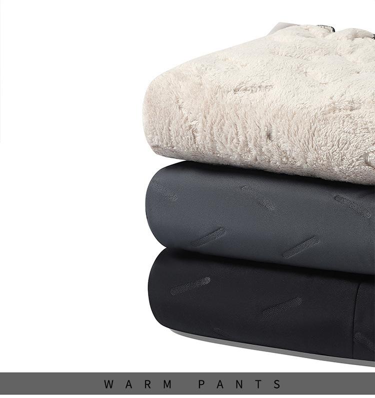 Winter Thicken Sweatpants Men Outdoors Warm Lambswoo Warm Windproof Jogging Sports Pants Causal Trousers
