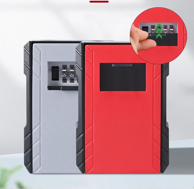 Wall-Mounted Key Lock Box with Password for Temporary Use at Home and Guesthouses