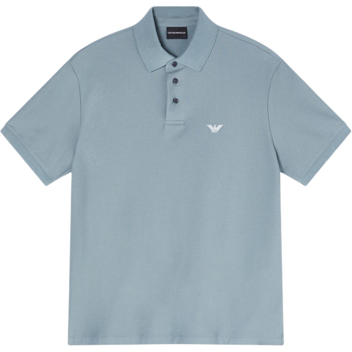 Emporio Armani Logo Embroidered Print Short Sleeve Polo Shirt Men tops EM005358-AF10497-U9170 S